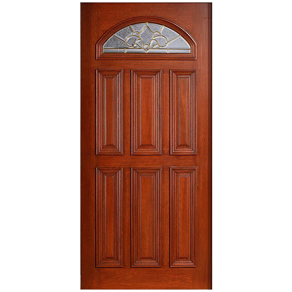 Main Door Mahogany Type Prefinished Cherry Beveled - Home Door (600x600), Png Download