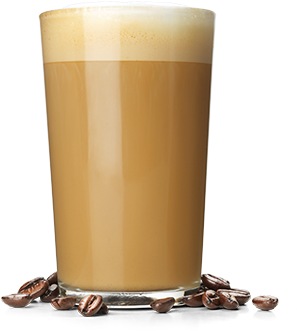 Re Fuel At Bk - Coffee With Glass Png (500x400), Png Download
