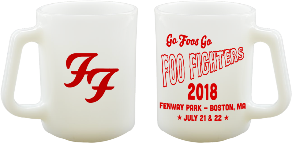 Milk Glass Mug - Foo Fighters (1024x1024), Png Download