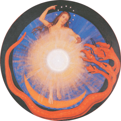 Rudolf Steiner's Apocalyptic Seal - Woman Clothed With The Sun (400x400), Png Download