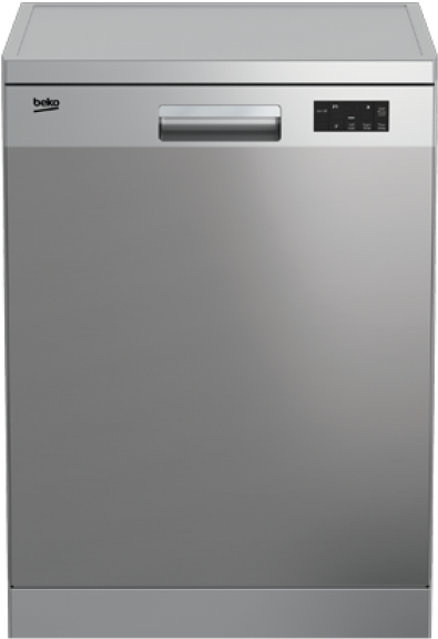 Beko Dishwasher Stainless Steel - Beko Dfn16210w (558x600), Png Download