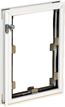 Hale Dog Door - Hale Pet Door For Doors - Small White Double Flap (370x370), Png Download
