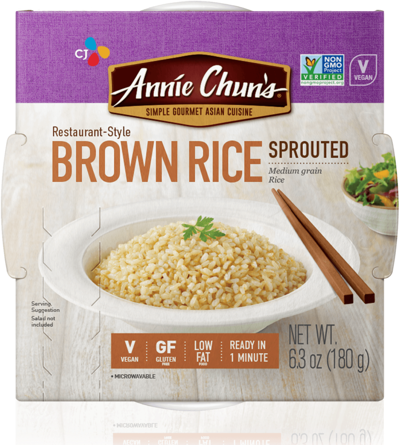 Restaurant-style Brown Rice Sprouted - Annie Chun Rice (980x986), Png Download