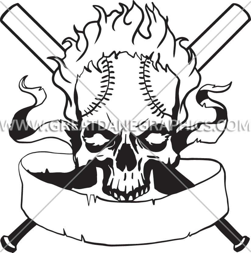 Baseball Clipart Skull - Clip Art (825x832), Png Download