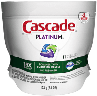 Cascade® Dishwasher Detergent - Cascade Platinum Fresh 11 (348x348), Png Download