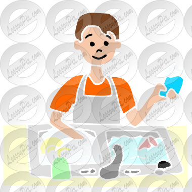 Dishwasher Boy Cliparts - Clip Art (380x380), Png Download