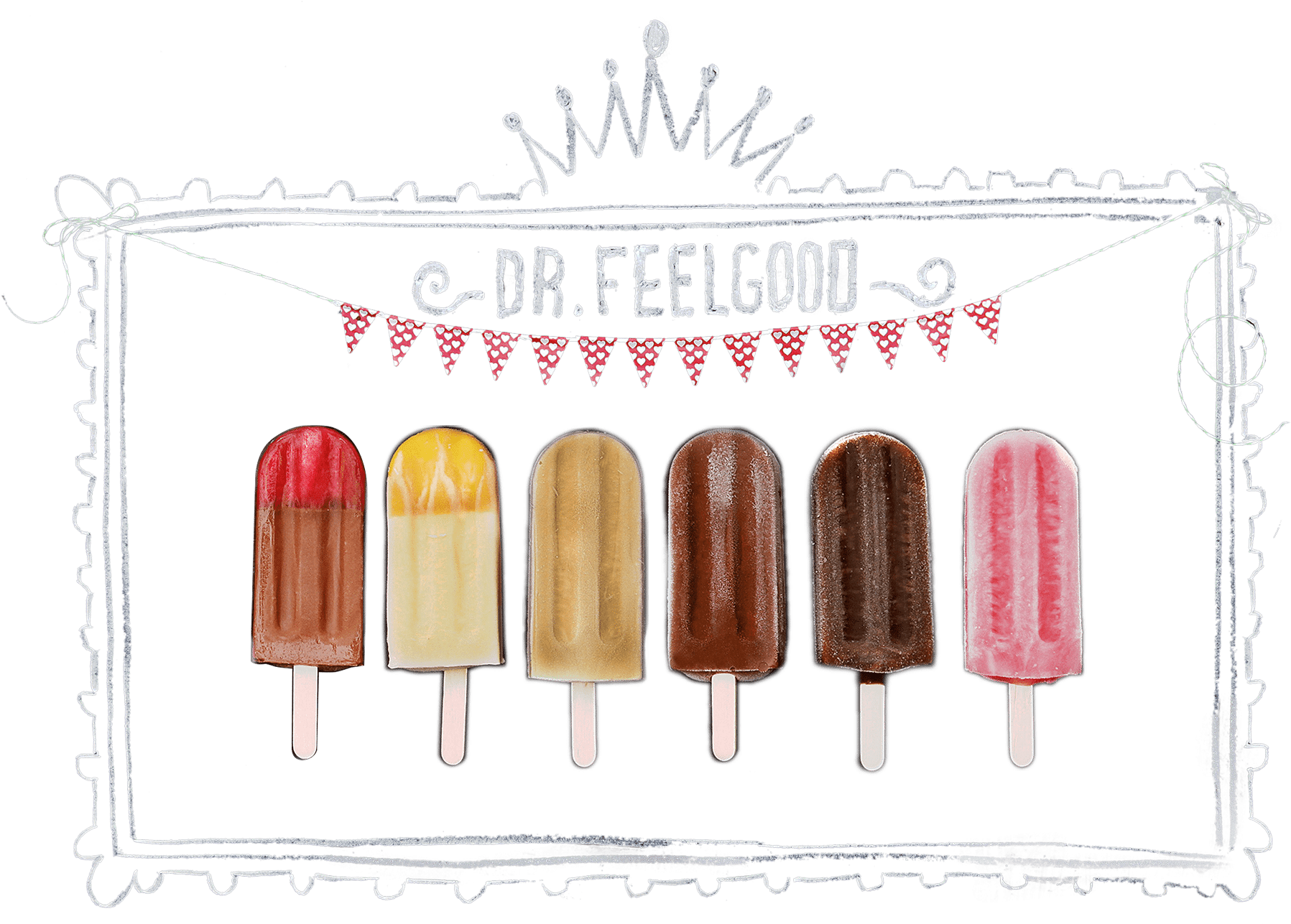 Dr Feelgood's New Premium Flavour Range - Ice Cream Bar (1835x1305), Png Download
