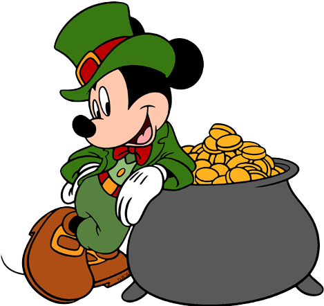 Clipart Transparent Download American Clipart Holiday - Mickey Mouse St Patricks (475x442), Png Download