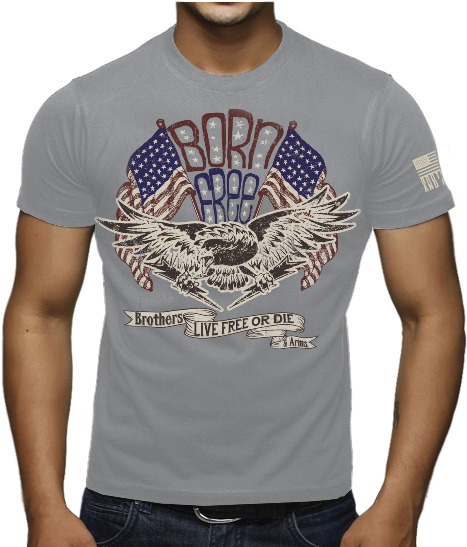 2017 Born Free Mens Tee Ag Web (1000x1095), Png Download