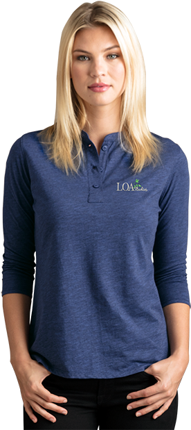 2321 Women's Cambridge Henley - Gildan Men's Henley (416x624), Png Download