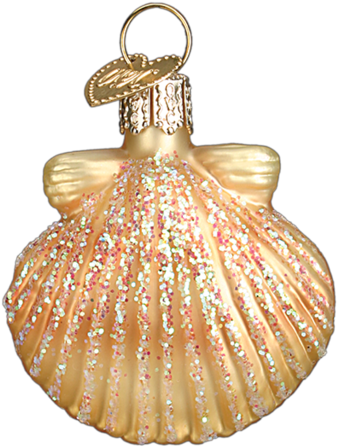 Old World Christmas Ornaments - Mini Seashell Glass Ornaments, 6 Pc Set, (1024x1024), Png Download