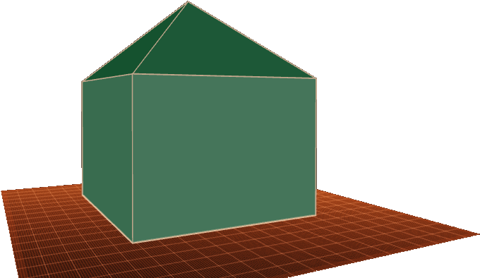 Above Is A 3d Rendering - 3d House Shape Name (727x427), Png Download