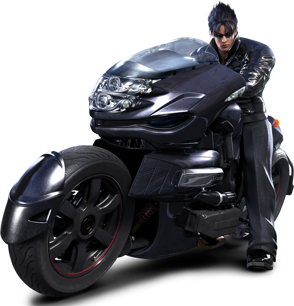 Motorbiker On Motorcycle Png Image, Man On Motorcycle - Tekken 6 Jin Bike (891x896), Png Download