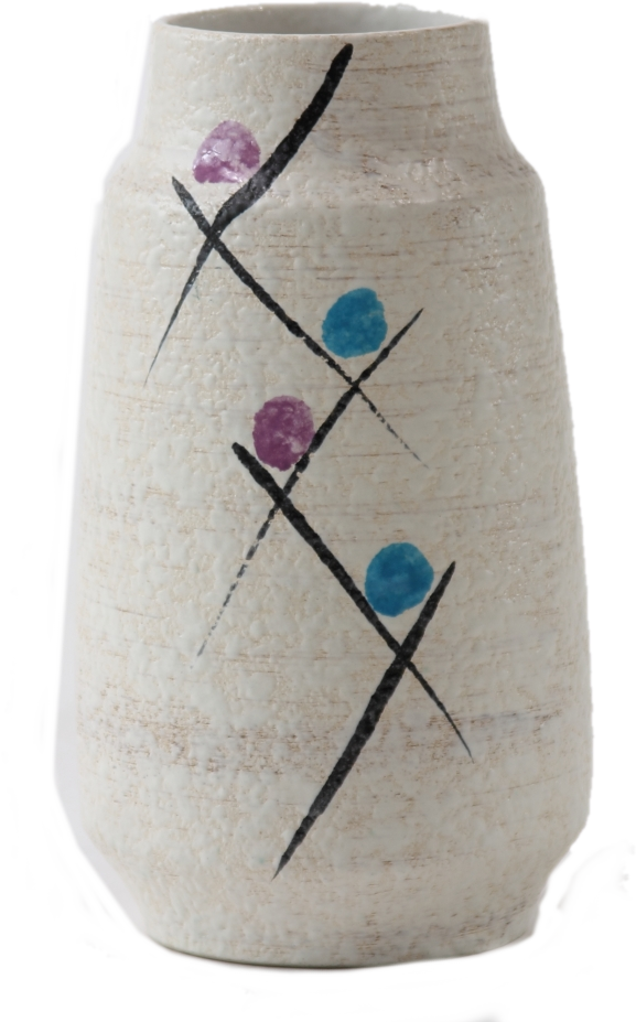 Flower Vase 2 50s 60s View1 - Vase (577x927), Png Download