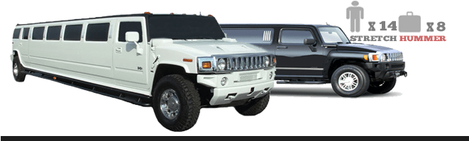 14 Pass Stretch Hummer - Limousine (660x218), Png Download