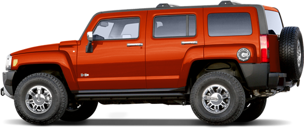 2008 Hummer H3 - Toyota Fj Cruiser In Red (640x480), Png Download