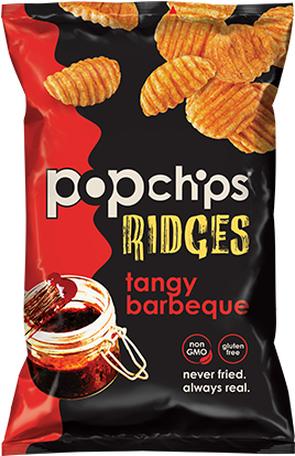 5oz Bag Of Tangy Barbeque Popchips Ridges - Popchips Ridges Large Tangy Barbeque (422x422), Png Download