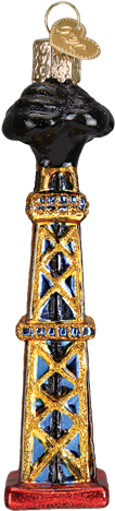 Old World Christmas Flashlight Christmas Holiday Ornament (516x516), Png Download