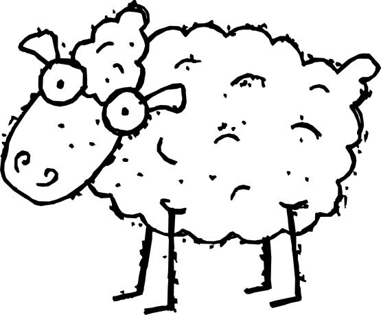 Sheep Black And White Sheep Clipart Black And White - Wool And Sheepskin Woolwash Shampoo (555x459), Png Download