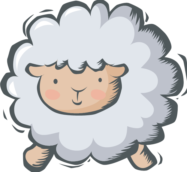 Lamb Clipart Printable - Animated Sheeps (623x573), Png Download