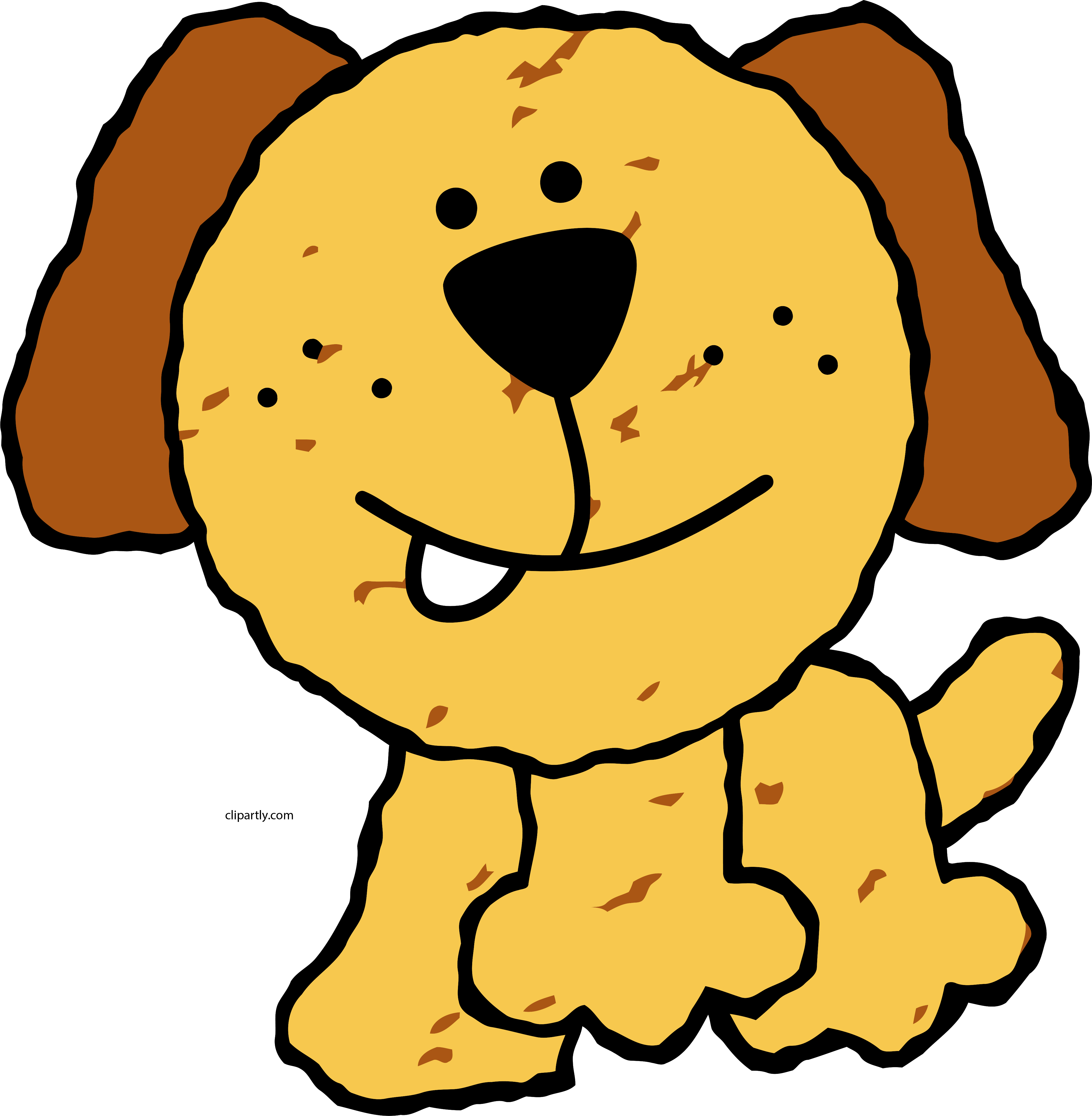 Clipart One Tooth Dog Png - Three Legged Dog Shower Curtain (4251x4345), Png Download