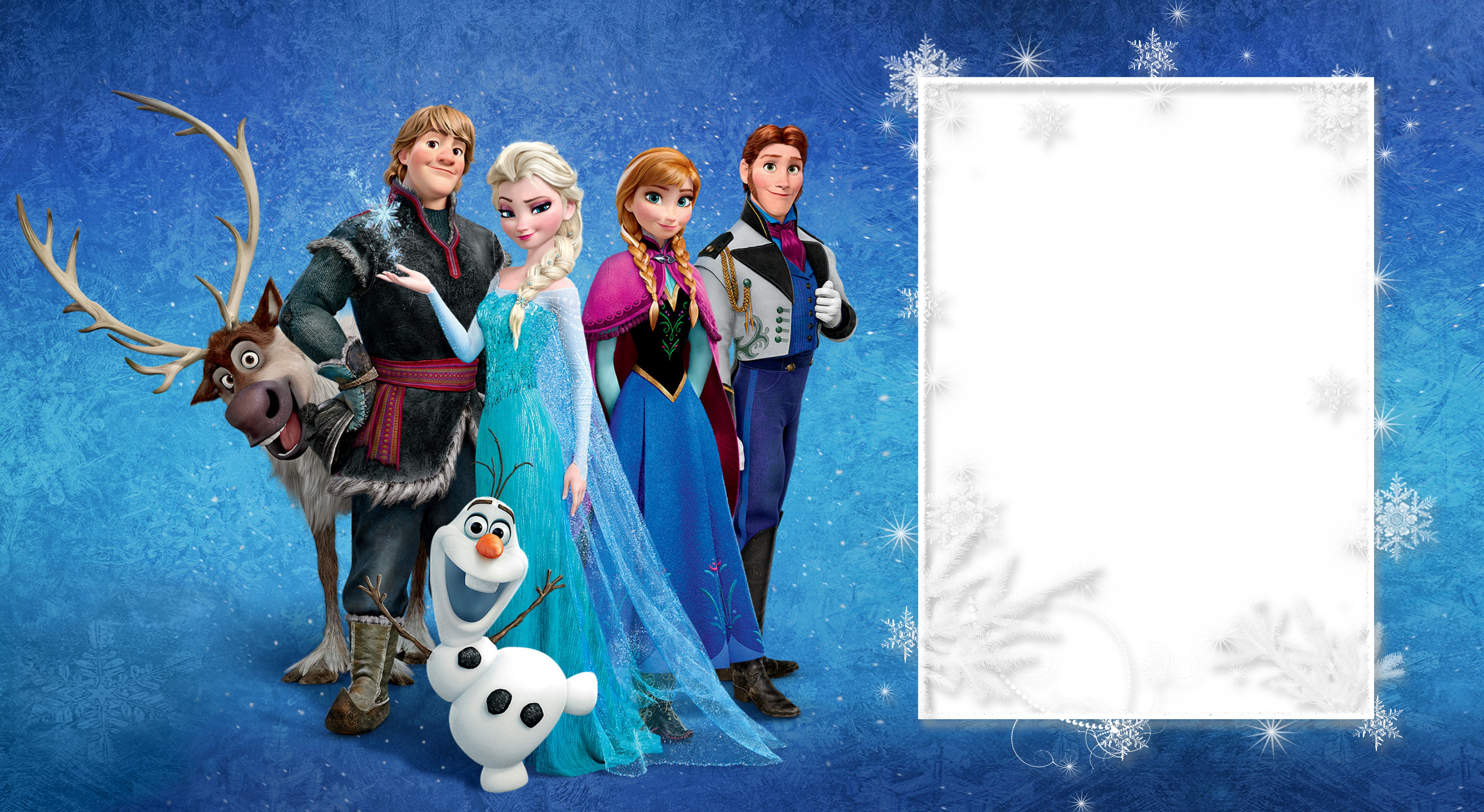 Marcos Para Fotos De Frozen Png (3557x1948), Png Download