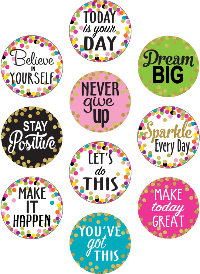 Tcr8890 Confetti Positive Sayings Accents Image - Positive Sayings (900x900), Png Download