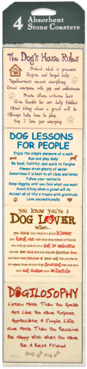 Stone Coaster Set Of - Dog Speak You Know You Are A Dog Lover Mug (412x550), Png Download