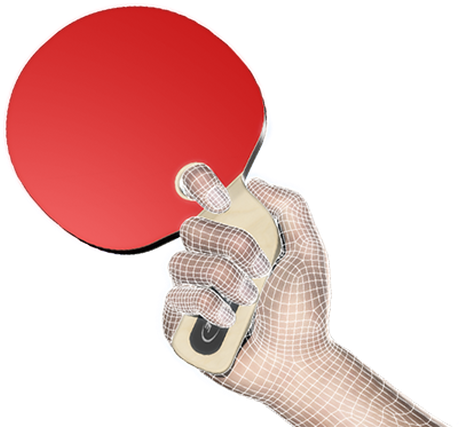 Pistol Paddle Is More Than Just Fun, It Promotes Health, - Curved Ping Pong Paddle (520x426), Png Download