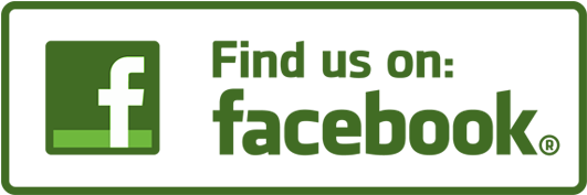 Contact Information - Find Us On Facebook Green (570x270), Png Download