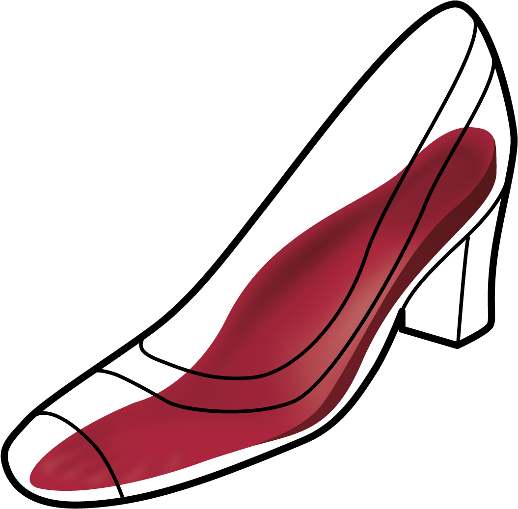 Womans High Heel Black Outline - Basic Pump (1214x1136), Png Download