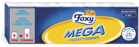 The Compact Tissues - Foxy Mega Ręcznik Papierowy Mega - Długie Rolki 2 Szt. (478x400), Png Download