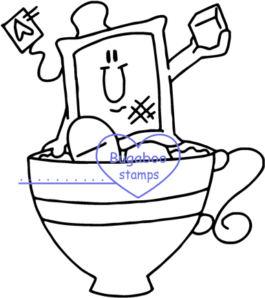Tea Time - Sugar Cube - Cartoon (408x456), Png Download