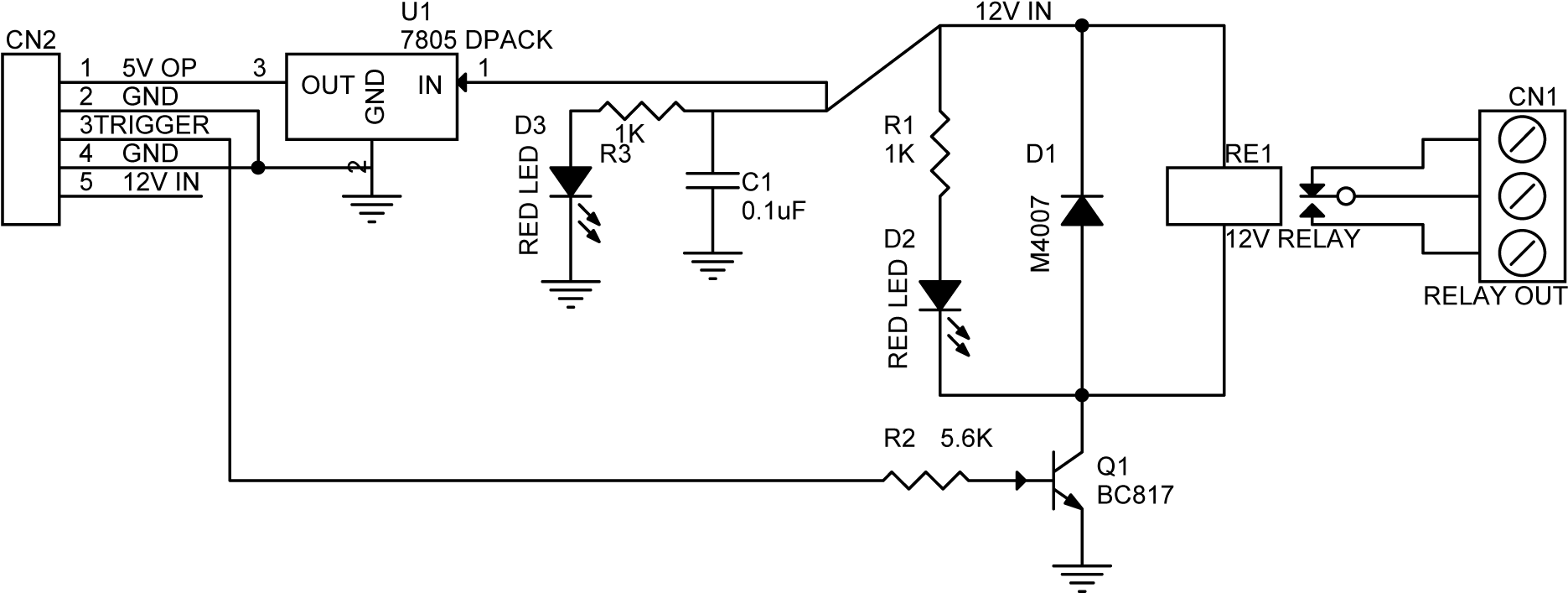 One Channel Sugar Cube Smd Relay Board - 2 Channel Relay Schematic (1952x724), Png Download