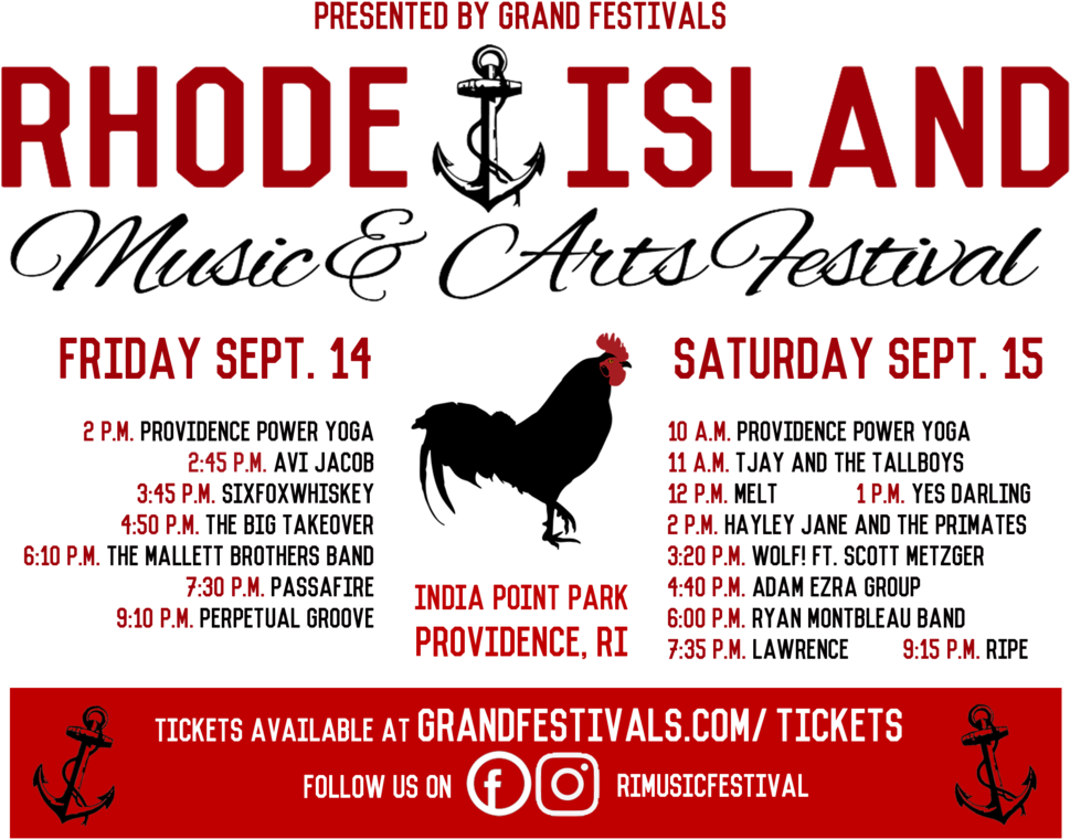 2018 Music Lineup Below - Rhode Island Music And Arts Fest 2018 (1000x775), Png Download