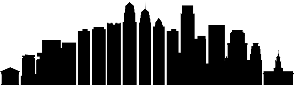 City Of Philadelphia - Png Images Philadelphia Skyline (1000x289), Png Download