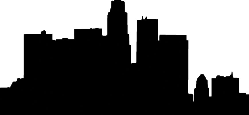 Cityscape-868x403 - Downtown Los Angeles Silhouette (868x403), Png Download