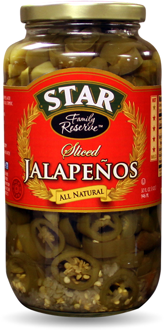 Buy Now - Star Jalapenos, Sliced - 2 Count, 32 Fl Oz Jar (413x750), Png Download