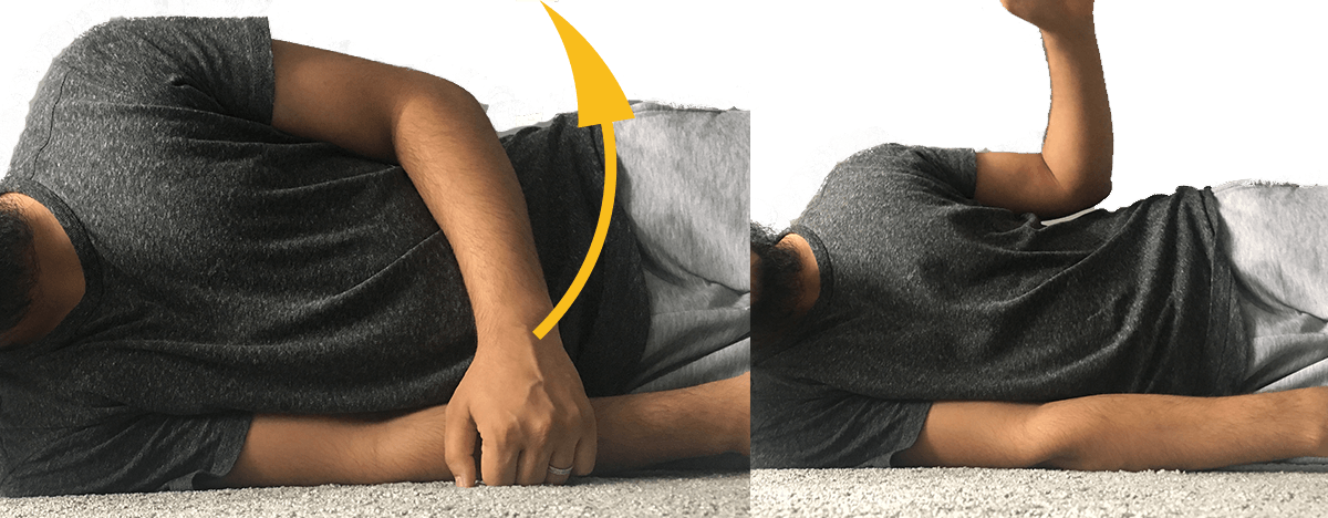 Then Rotate Your Arm Outwards As Far As You Can Keeping - Sitting (1200x468), Png Download