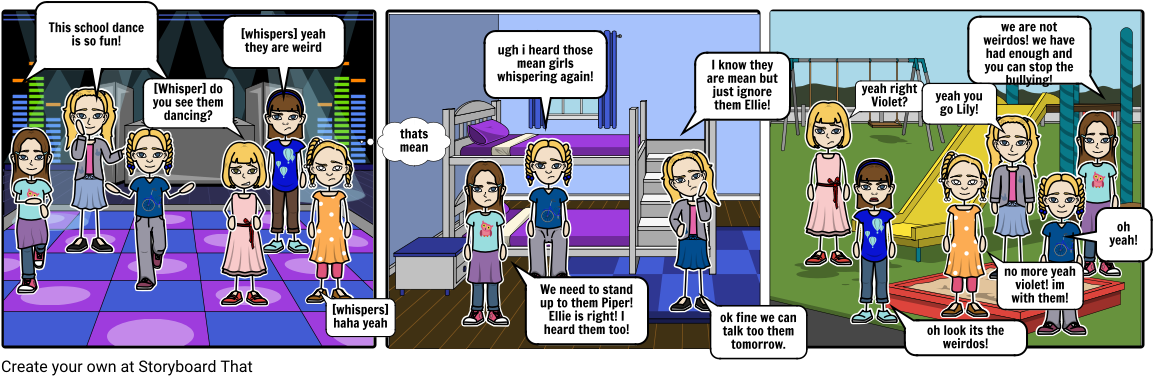 Mean Girl - Cartoon (1164x385), Png Download
