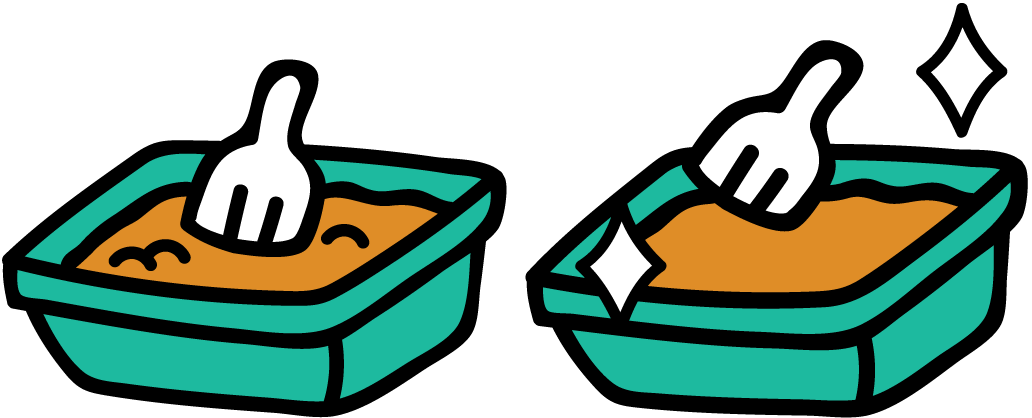 Kitty & Cat Litter Box Swap - Litter Box (1032x418), Png Download