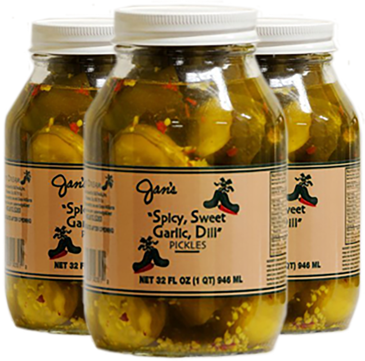 Jan's Spicy Sweet Garlic Dill Pickles - Pickles Made In Oklahoma (800x800), Png Download