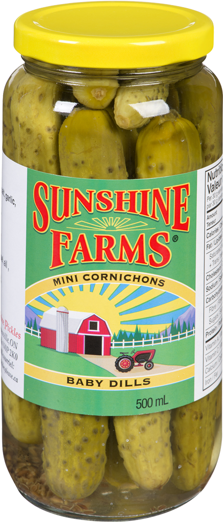 1l Dill Pickles - Sunchine Farms Pickles 500ml (1024x1024), Png Download