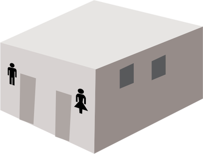 Ian Symbol Urban Public Toilet - Public Toilet Vector (400x303), Png Download