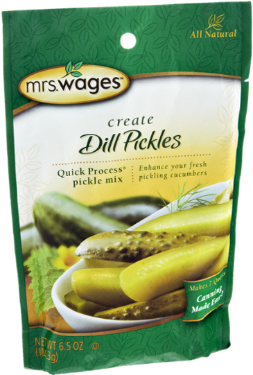 Mrs Wages Pickle Mix, Quick Process, Dill Pickles - (600x600), Png Download