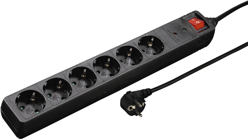 Abx2 High Res Image - Hama Socket Line 6-fold 3 M, Black 137258 N/a (1100x1100), Png Download