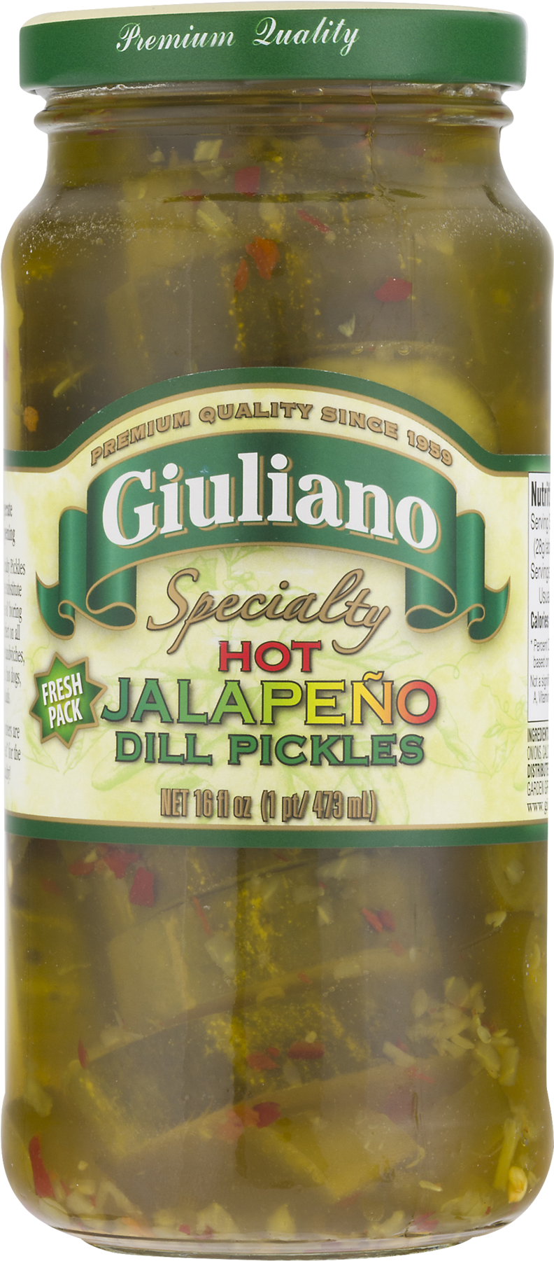 Giuliano Italian Style Dill Pickles - 16 Fl Oz Jar (1800x1800), Png Download