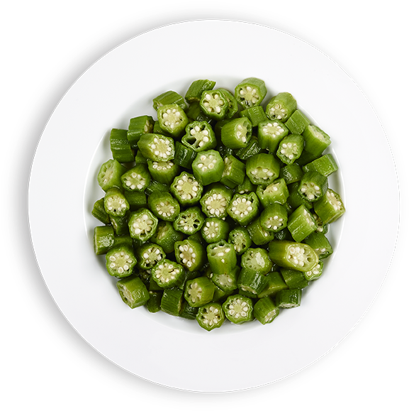 Chill Ripe Okra Cut1 X 20 Lbs - Okra (600x600), Png Download