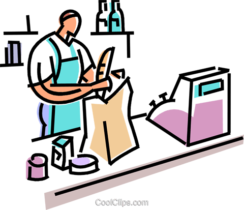 Miscellaneous Grocery Store Items Royalty Free Vector - Grocery Shopping Clipart Transparent (480x413), Png Download