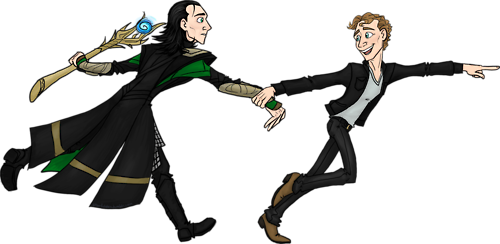 Loki And Tom Hiddleston Image - Tom Hiddleston As A Cartoon (500x244), Png Download